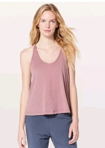 Lululemon Love Knot ärmelloses T-Shirt mit Kreuz offenem Rücken Damen rosa Größe 6 - Bild 1 von 12
