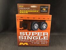 Moebius 1:25 Scale Super Single Trailer Wheel and Tire Set Accessory Pack 1018