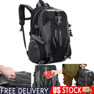 Nylon Travel Backpack Waterproof Outdoor Rucksack Men Camping Hiking Bag - Picture 1 of 13