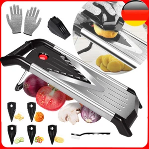 V-Hobel Gemüsehobel - Gemüseschneider - aus Edelstahl mit 5x Klingen - Hobel - Bild 1 von 23