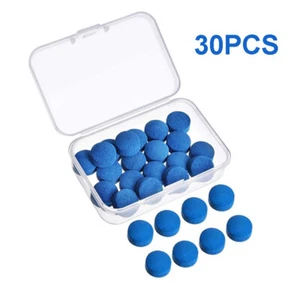 USA 30Pcs Billiard Pool Cue Tip Replacement Stick Tips + Storage Box 10/12/13mm - Picture 1 of 15