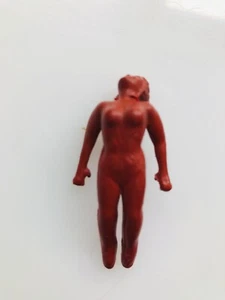 MUJER NADADORA ACRÓBATA GOMA CASTAÑO ROJIZO De colección Años 50 2" Juguete Coleccionable CIRCO - Imagen 1 de 5