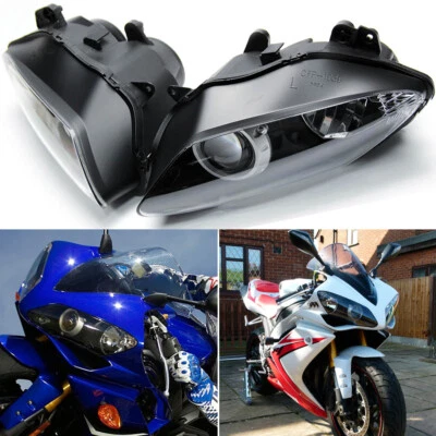 Conjunto de faros YZF-R1 para Yamaha YZF R1 2007 2008 YZFR1 lámpara de faros Foto 1 de 4