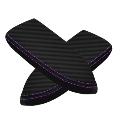 Cubierta de panel de puerta con reposabrazos de carbono para Acura TSX 2004-2008 puntada púrpura Foto 1 de 4