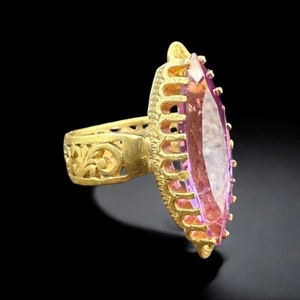 Gioielli vintage anello russo RUBINO ARGENTO 875 vecchio modello marchesa oro 14k placcato regalo - Foto 1 di 22