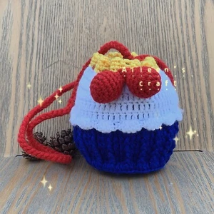 Xmas Aileen Handmade Crochet cupcake cake cross body bag handbag Snow White kids - Picture 1 of 1