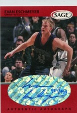 Evan Eschmeyer 1999 SAGE Autographs Red #A18 #D /999 Northwestern Wildcats