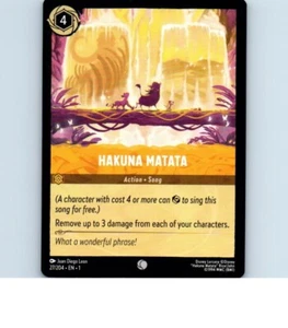 Tarjeta única Hakuuna Matata 27/204 Disney Lorcana sin papel de aluminio - Imagen 1 de 2
