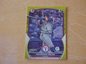 Alejandro Osuna 2023 Bowman GOLD FOIL Rookie 32/75  Texas Rangers