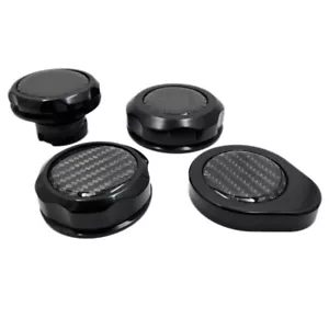 Shadow Series Billet Caps for Ford Mustang V8 FM 2015-17 Set Of 4 - Picture 1 of 3