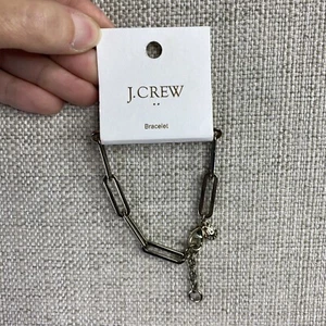 J CREW Paperclip Link Gold Kette Armband AX197 Neu mit Etikett - Bild 1 von 4