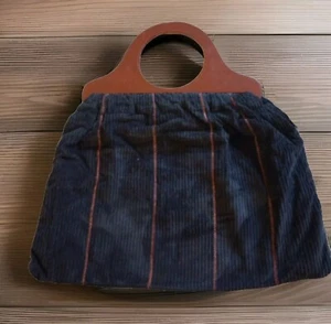 Mr. Ralph Ralfeaux Handbag Purse Tan Corduroy British Hong Kong Vintage - Picture 1 of 6
