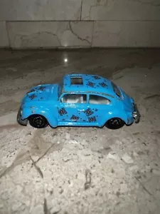 Coche Majorette Volkswagen VW 1302 Beetle Bug azul fundido a presión 1/60 suelto 203 - Imagen 1 de 5