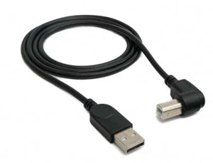 USB 2.0 Cable 39 3/8in Type B Plug to A Plug Angle Adapter IN The - Picture 1 of 4