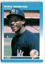 1987 Fleer Classic Miniatures Rickey Henderson Baseball Cards #52