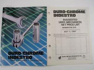 Vintage 1982 Duro-Chrom Indestro Werkzeugkatalog mit 1987 Preisliste - Bild 1 von 3