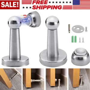 Edelstahl Magnet Türstopper Haus Tür Halter Stopper Wand Boden Halterung Posten - Bild 1 von 12
