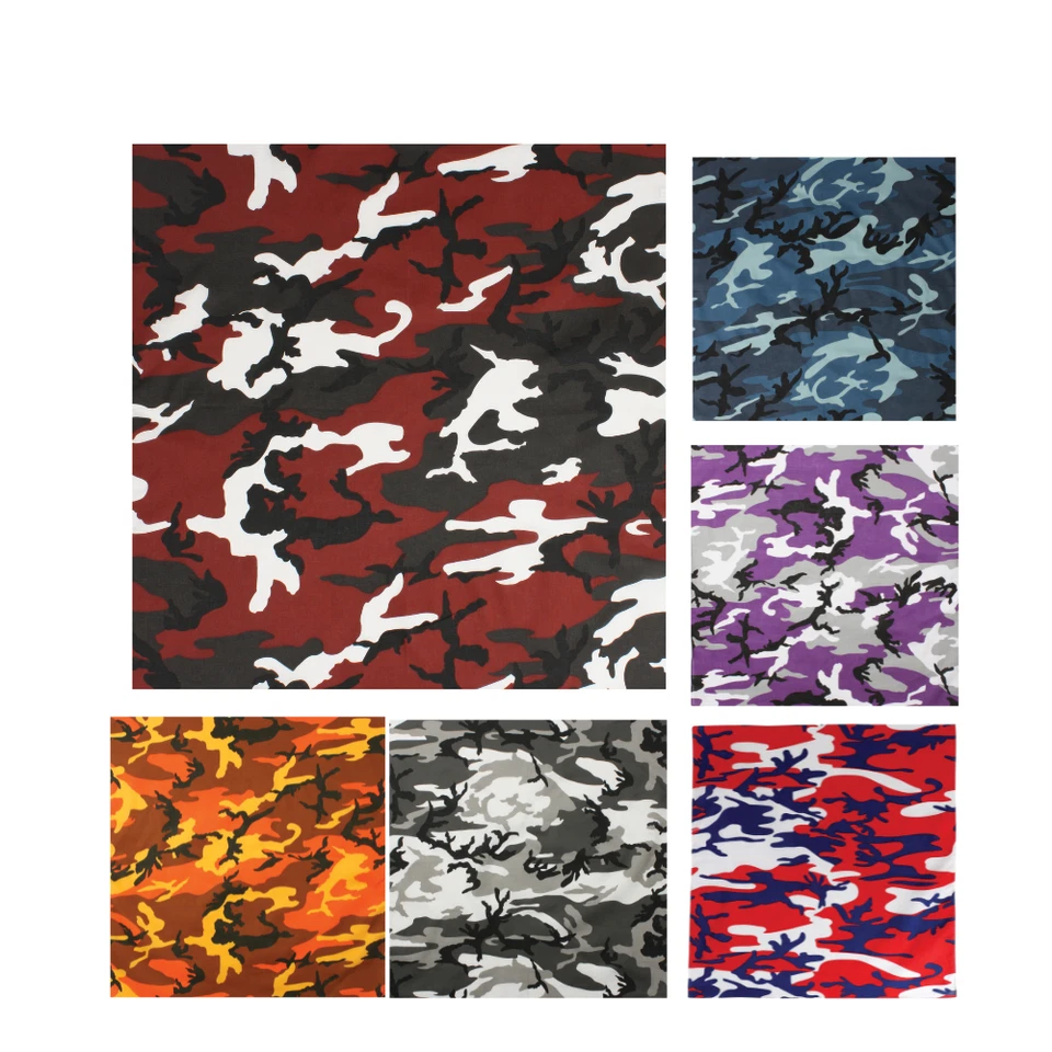 Bandana Camuflada Color Rothco | 22" x 22" | Multifuncional | 100% Algodón Foto 1 de 1