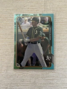 Bowman Draft 2015 - cromo #196 Matt Olson (RC) refractor verde azulado - Imagen 1 de 1