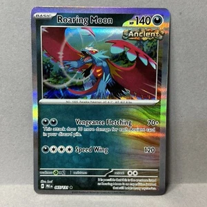 Pokemon Prismatic Evolutions Roaring Moon Master Ball 065/131 casi nuevo - Imagen 1 de 2
