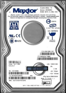 Maxtor DiamondMax 10 6V080E0 80GB Sata Hard Drive Code: VA111680 N,M,G,A - Picture 1 of 2