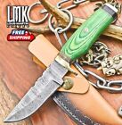 Hot Item Hunting Skinner Knife Twist Damascus Hard Wood Brass Guard Hunting