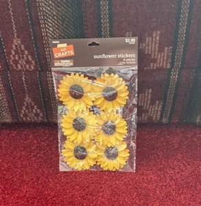 Hobby Lobby Fall Craft Supply - Sunflower Adhesive Stickers - Picture 1 of 1