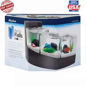 3 Compartment Fish Tank W/ Quiet Flow Filtration Betta & Small Fish Habitat New - Picture 1 of 6