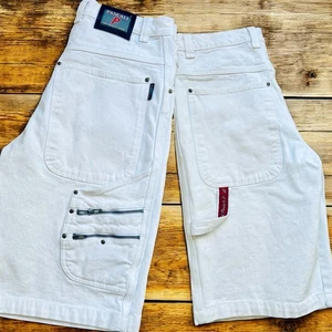 š„White Carpenter Painterš„Double Knee Baggy Jean Shorts Y2K Pascali Skateboard - Bild 1 von 21