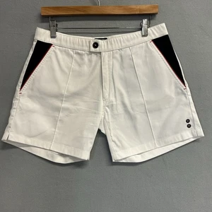 Ron Dorff Tennis Sport Shorts Herren Medium Off White Stretch Seitenschlitze Taschen - Bild 1 von 12