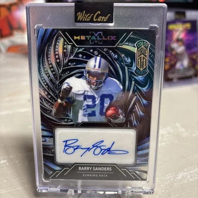 2025 Wild Card Metallix Barry Sanders True 1/1 签名底特律狮子会名人堂 — 第 1/2 张图片