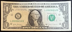 2017 A S.F. $1 Bill February 12th 2003 Birthday/Ann. Fancy Ladder Low Sum 10 - Picture 1 of 2