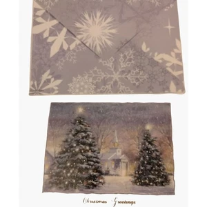 Cartolina Natalizia Servizio Postale Benedetto Vero Significato Villaggio Chiesa Inverno - Foto 1 di 3