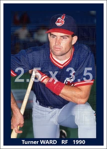 Turner Ward - 1990 Cleveland Indians - 2,5 x 3,5 (16 mil/96lb) Kartengröße - Bild 1 von 1