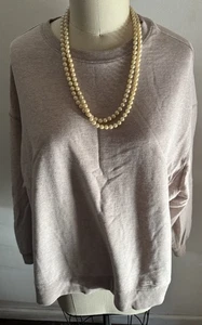 Z Supply Sweater Size S, Oversized, Oatmeal Long Sleeves Chest: 48” Cotton Poly - Picture 1 of 7