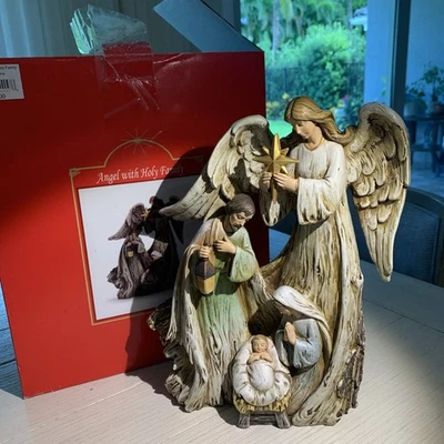 Napco Guardian Angel with Holy Family Nativity Christmas Decoration New  in Box - Image 1 of 4