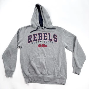 Ole Miss Rebels Hotty Toddy Colosseum Hoodie Gray Logo Size Small Fleece - Picture 1 of 9
