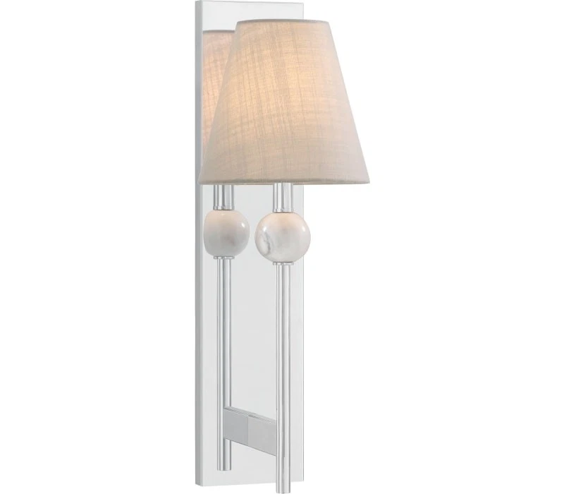 Aplique de pared Savoy House 9-1968-1-11 Travis, 1 luz 60 vatios, cromo pulido Foto 1 de 1