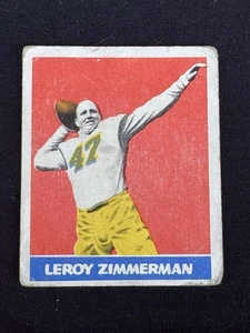 1948 LEAF FOOTBALL CARD #32 LEROY ZIMMERMAN BOSTON YANKS LOW GRADE POOR - Picture 1 of 2
