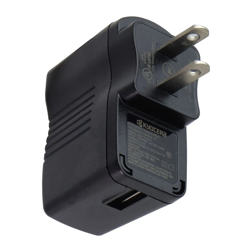 Kyocera (SCP-37ADT/SCP-39ADT/SCP-42ADT) Wall Adapter for Micro USB Devices-Black - Image 1 of 4