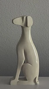 Vintage Keramik weißer Windhund Hund Statue - modern, Wohndeko - Bild 1 von 7