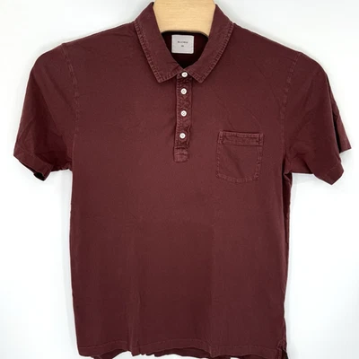 Polo de golf Billy Reid XXL manga corta granate liso bolsillo para hombre Foto 1 de 4