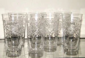 Vintage HTF Set (7) KOSTA SWEDEN TAGLIO CRISTALLO HIGHBALLS ~ BICCHIERI VETRO TÈ FREDDO trasparenti - Foto 1 di 13