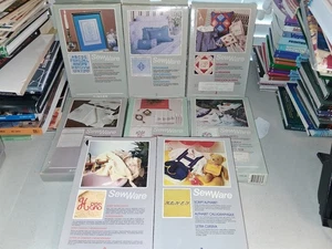 Singer SewWare Embroidery 8 Cassette Cartridges LOT Alphabet Holiday - Picture 1 of 4