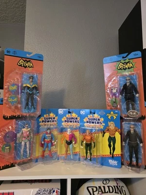 Figuras retro McFarlane 4 clásicos de Batman y 3 superpoderes. Lote de 7. Foto 1 de 4