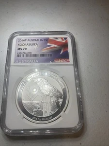 Australia 2016P $1 $1.00 Silver 1 Oz NGC MS70 Kookaburra! - Picture 1 of 2