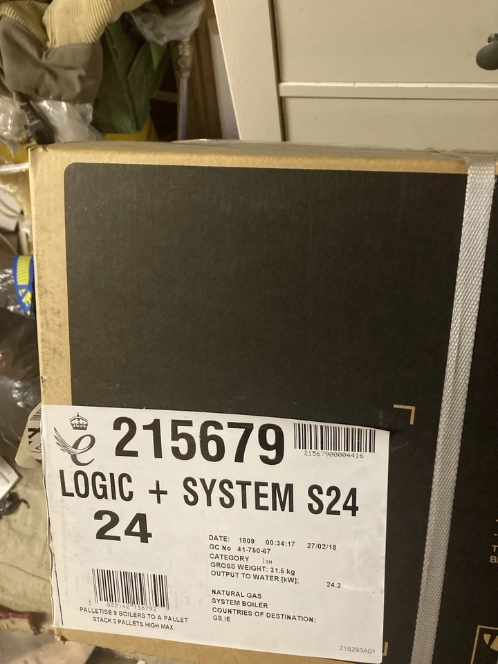 Ideal Logic+system S24 Gas Boiler Still In Box Unopened - Image 1 of 2