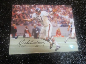 DICK BUTKUS #51 HAND SIGNED AUTOGRAPHED 11X14 PHOTO CHICAGO BEARS HOF 79 COA - Picture 1 of 9