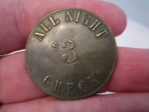 VINTAGE MADAME BOLANGER DREI-DOLLAR-SCHECK-MÜNZE DER OKTOROON - BBA29 - Bild 1 von 2