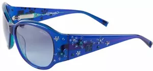 Gafas de sol Ed Hardy flores Sakura - azules con estuche y caja - Imagen 1 de 3